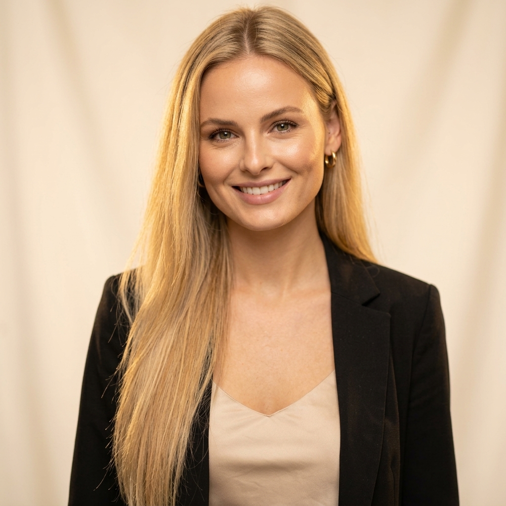 Jenna O'Reilly — BeeDazzler Brand Ambassador, elegant portrait